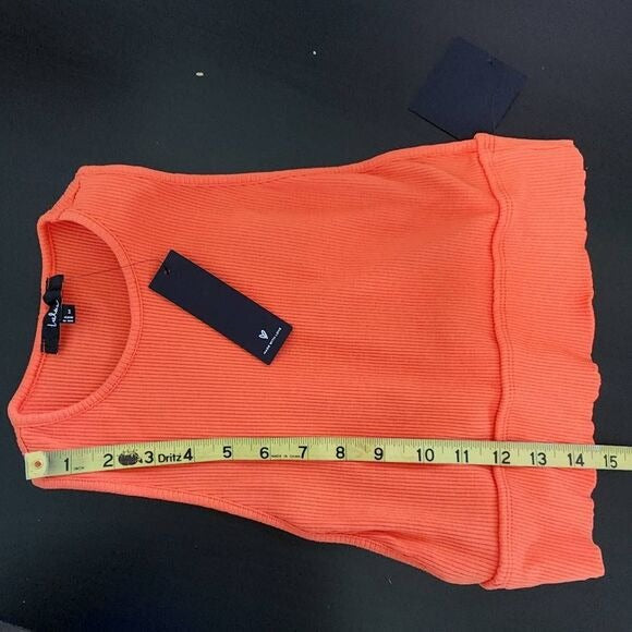 Lulus Orange Ribbed Knit Crop Top Size Medium, New