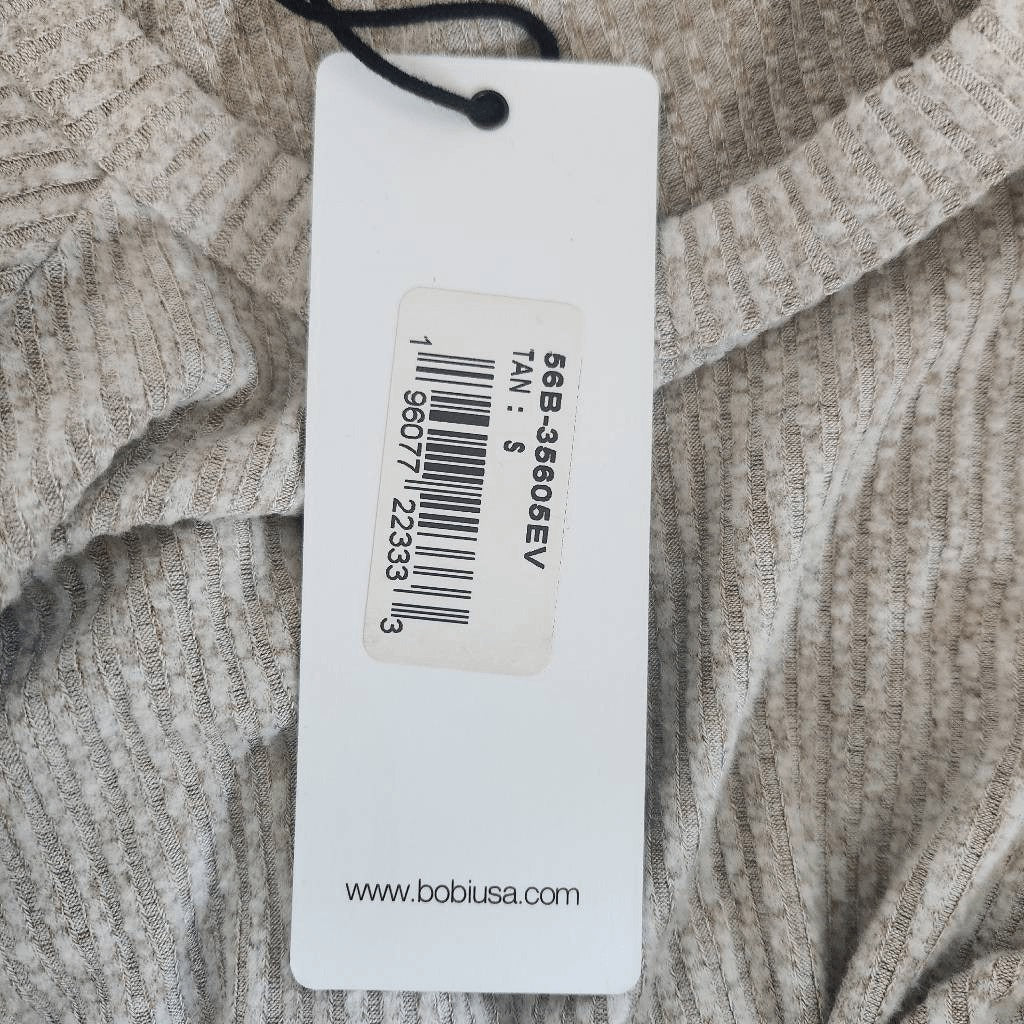 Bobi Cream Ribbed Knit Tunic NWT Size Small Revolve Cream Long Top