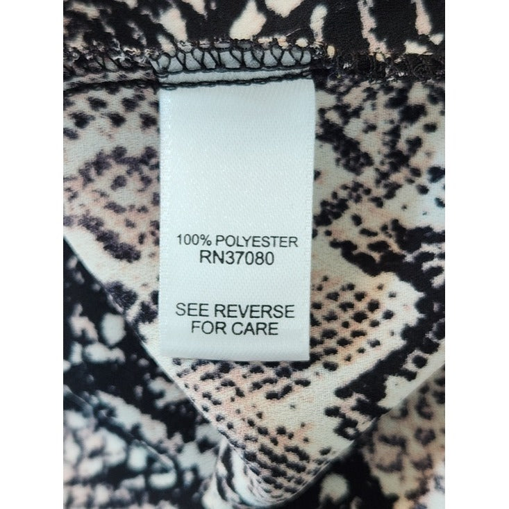 Cato Blush Pink and Black Snakeskin Print Blouse Size 18/20W