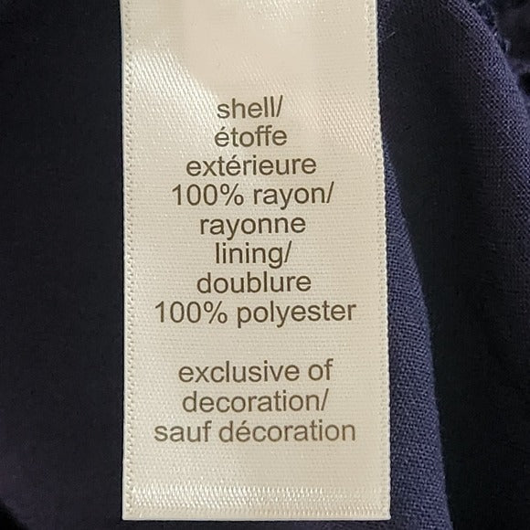 Maurices Navy Sleeveless Sundress with Eyelet Details and Smocked Top Size XXL