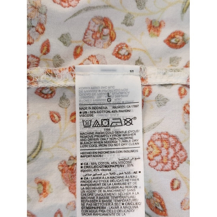 Old Navy White Floral Mini Dress Size Large