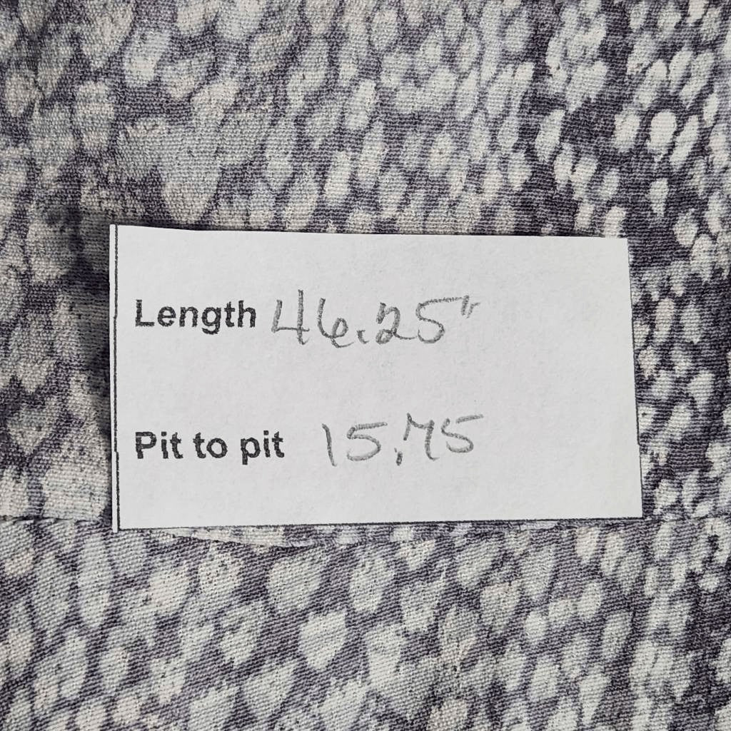 Anthropologie Gray Snakeskin Print Wrap Look Midi Dress Size 2