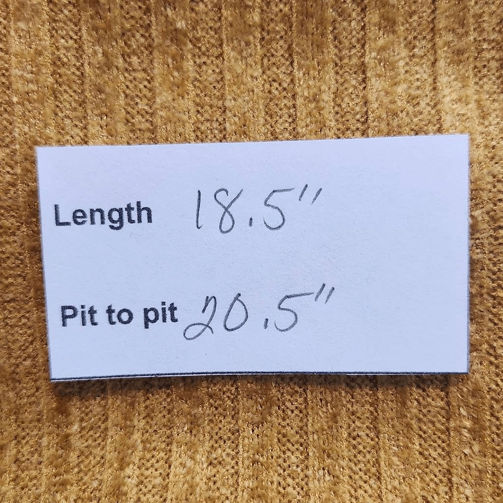 Band of the Free Mustard Ribbed Knit Pullover Size Small NWT Boxy Knit Top