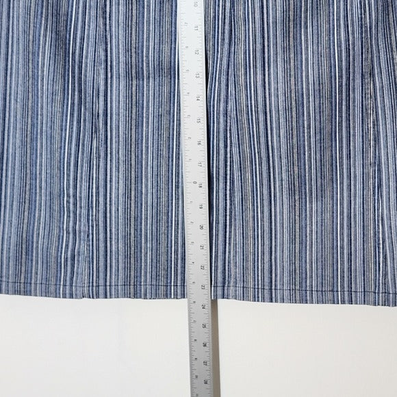 Christopher & Banks Striped Denim A-Line Skirt Size 10