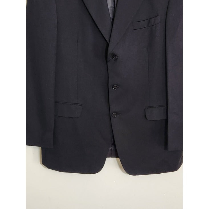 Jones New York Mens Black Wool Blazer Size 44L