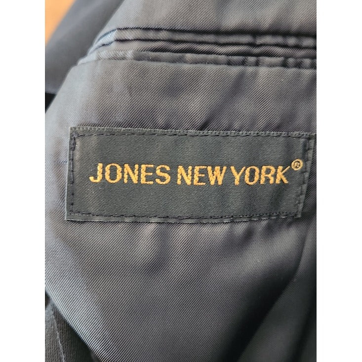 Jones New York Mens Black Wool Blazer Size 44L