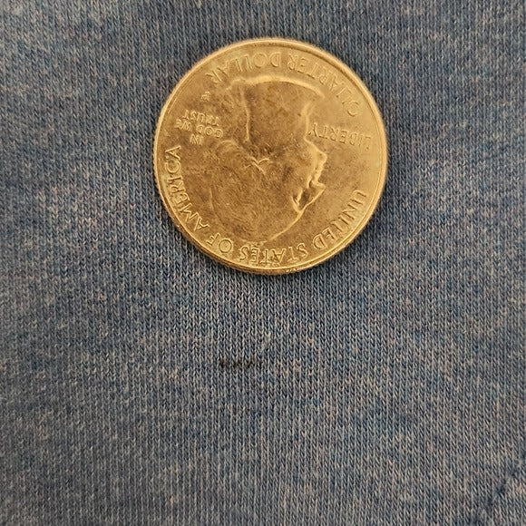 Peter Millar Men's Blue Quarter-Zip Sweater Size Large Blue Preppy Golf Sweater