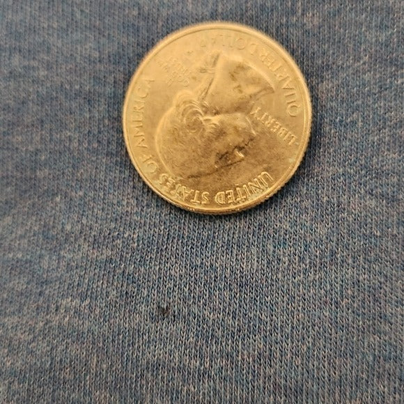 Peter Millar Men's Blue Quarter-Zip Sweater Size Large Blue Preppy Golf Sweater