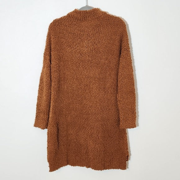 Umgee Long Sleeve Mini Brown Sweater Dress Size Medium NWT
