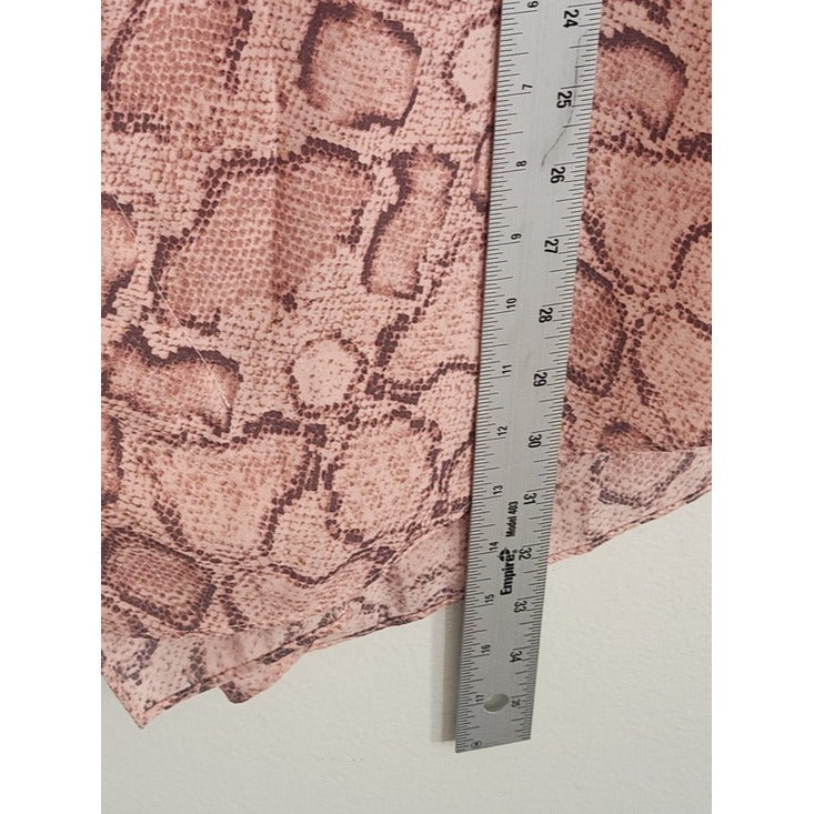 Buddy Love Pink Snakeskin Print Poncho Top Size Large