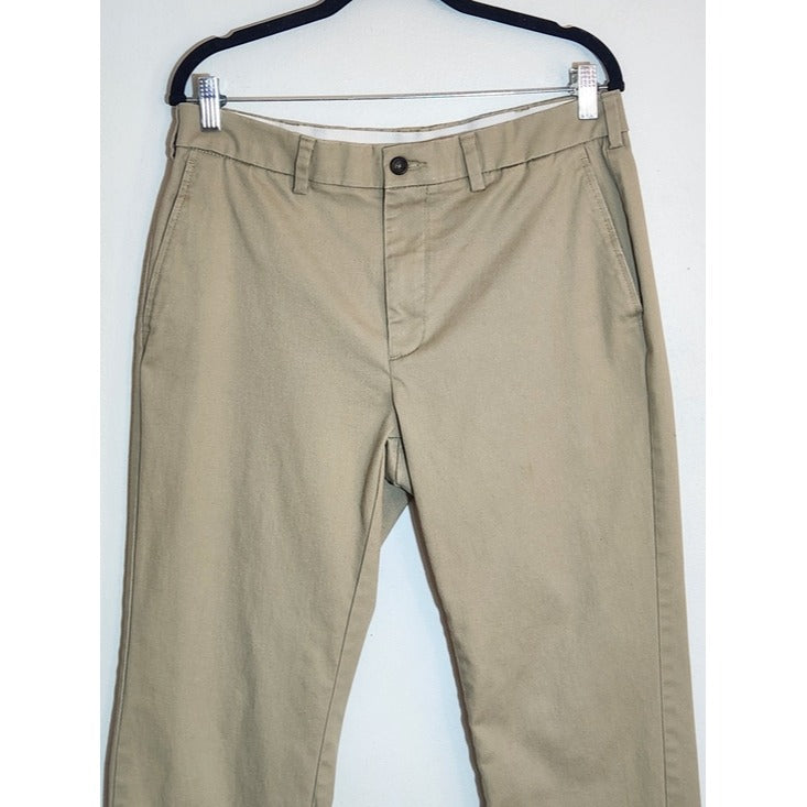 George Khaki Chino Pants Cotton Blend Size 33 x 30