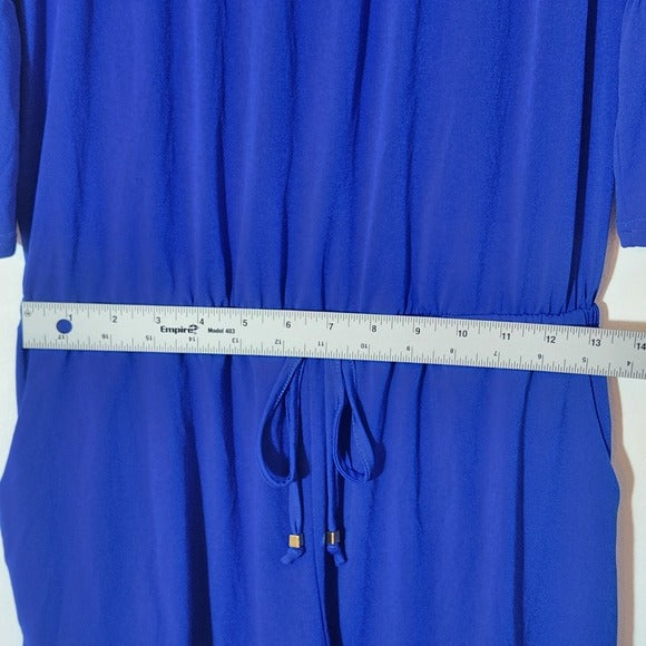 Cupio Cobalt Blue Off-the-Shoulder Romper Size Small