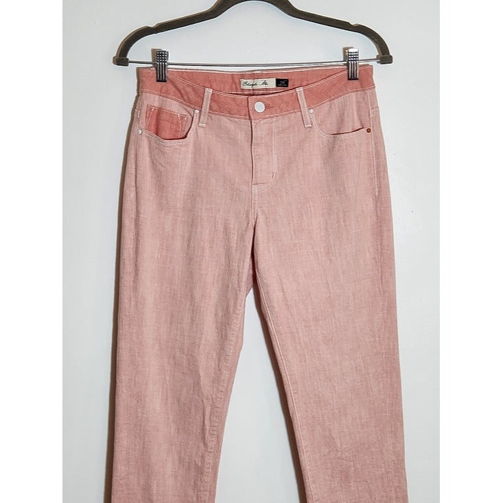 Christopher Blue Pink Isabel Skinny Ankle Jeans Size 6