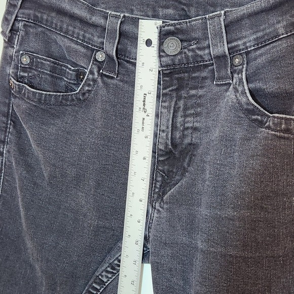 True Religion Mens Black Slim Fit Jeans Size 34