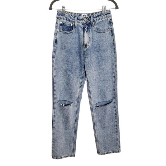 Princess Polly Acid Wash Holland High Rise Straight Leg Jeans Size 4 NWT