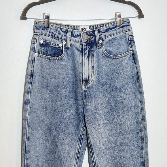 Princess Polly Acid Wash Holland High Rise Straight Leg Jeans Size 4 NWT