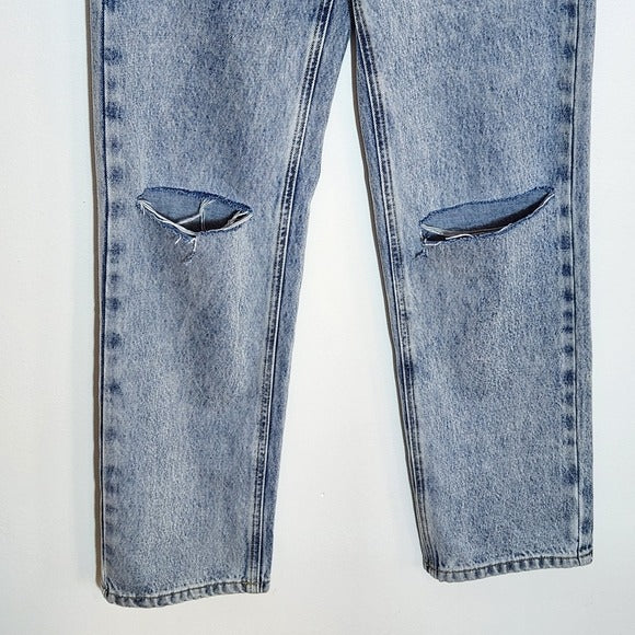 Princess Polly Acid Wash Holland High Rise Straight Leg Jeans Size 4 NWT