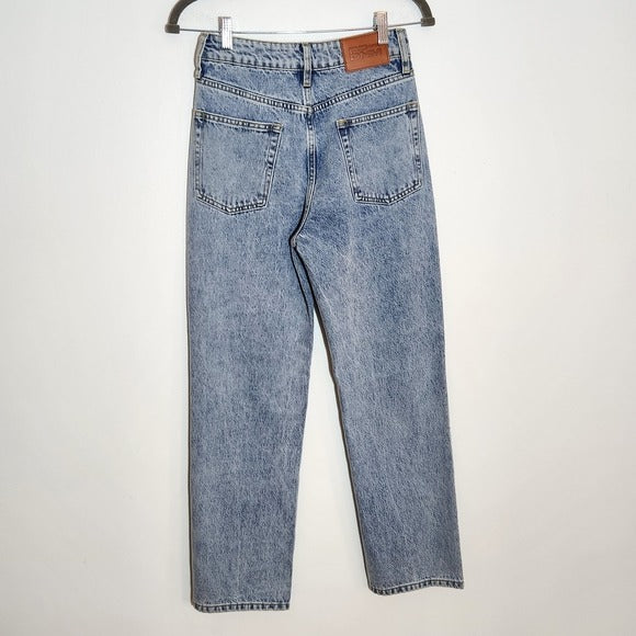 Princess Polly Acid Wash Holland High Rise Straight Leg Jeans Size 4 NWT