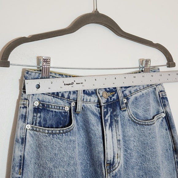 Princess Polly Acid Wash Holland High Rise Straight Leg Jeans Size 4 NWT
