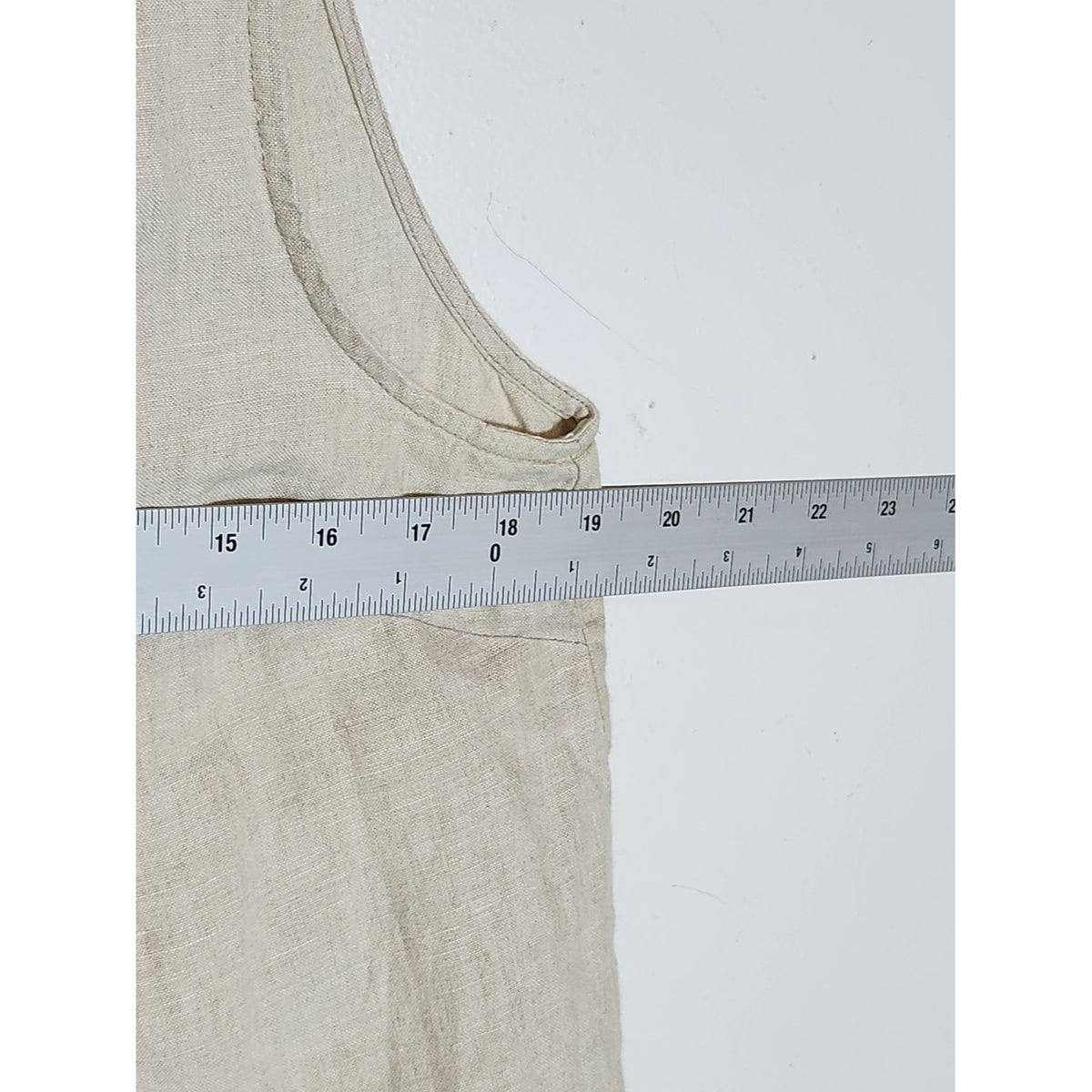 Michael Kors Beige Linen Sleeveless Button-Up Blouse Size Medium