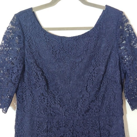 Jessica Simpson Navy Lace Dress Size 14 Navy Lace Wedding Guest Dress