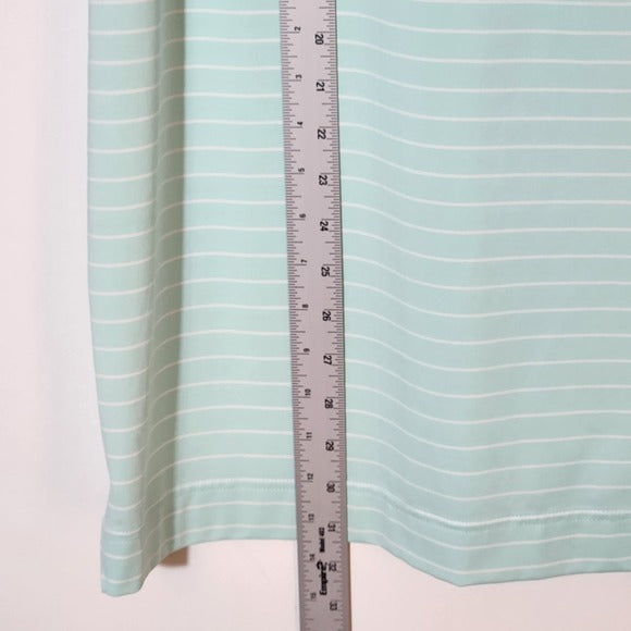 FootJoy Men's Blue and Aqua Striped Golf Polo Shirt Size XL