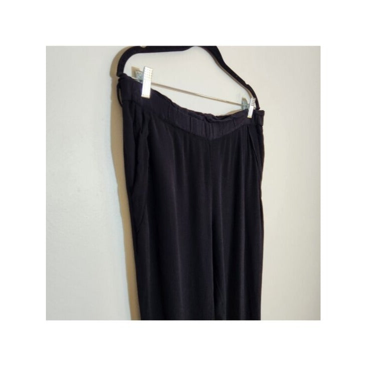 Cartonnier Womens Black Cropped Pants with Matching Sash Size Small