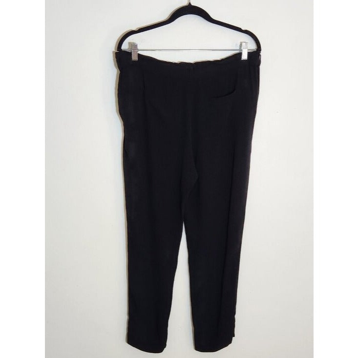 Cartonnier Womens Black Cropped Pants with Matching Sash Size Small