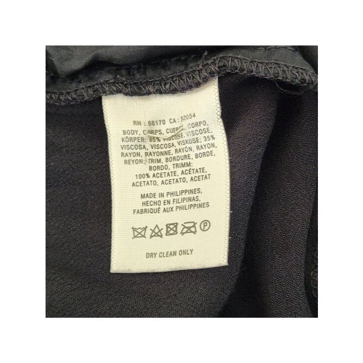 Cartonnier Womens Black Cropped Pants with Matching Sash Size Small