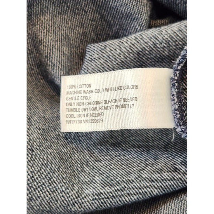 Ava & Viv Dark Wash Denim Button-Down Shirt Size 3X