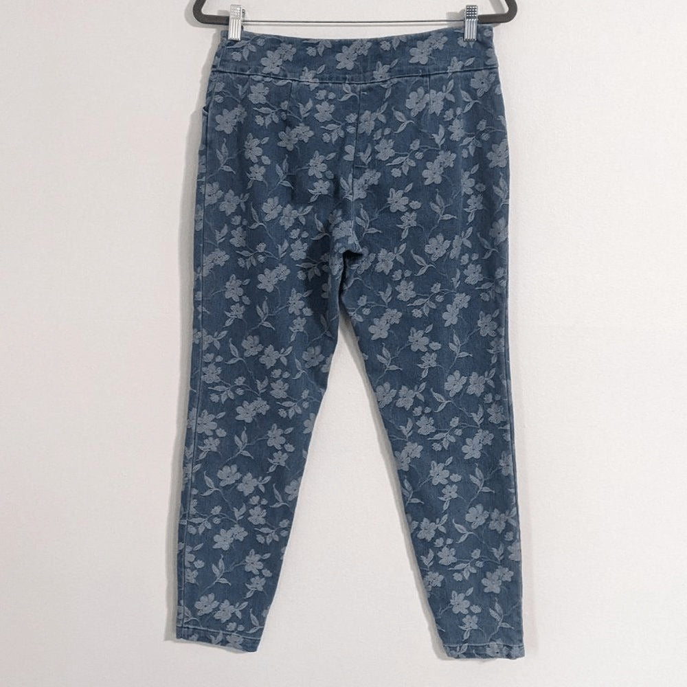 Versona Floral Denim Jeggings Size 8 Botanic Print Jeans