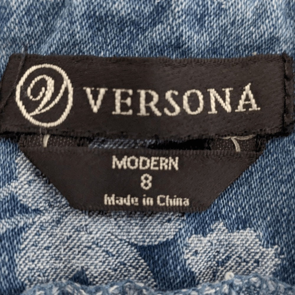 Versona Floral Denim Jeggings Size 8 Botanic Print Jeans