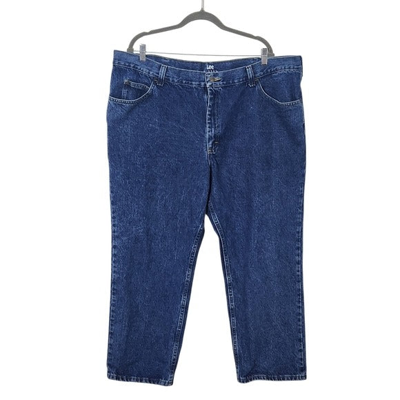 Lee Riders Men's Blue Jeans Size 46 X 29 Lee Straight Leg Denim