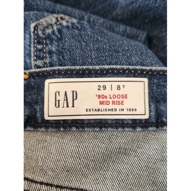 GAP Womens 90s Loose Mid-Rise Jeans Size 8 Tall