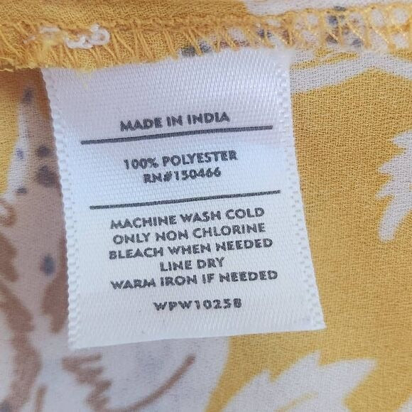 Mix by 41 Hawthorn Yellow Floral Blouse Size 2X White and Yellow Floral Top