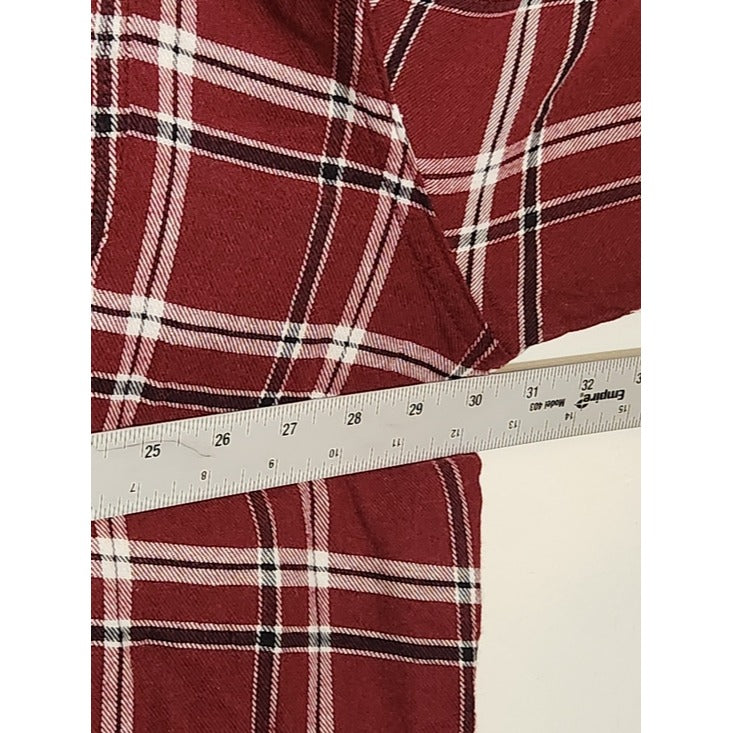 Wrangler Burgundy Plaid Sherpa Lined Flannel Shacket Size 3XL NWT
