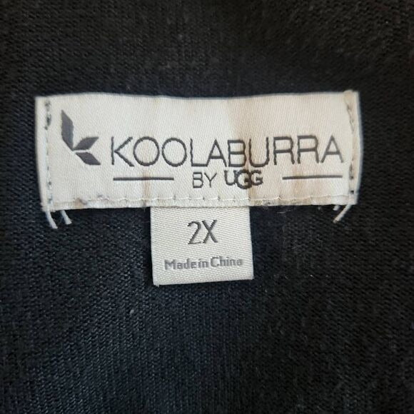 Koolaburra by Ugg Black Gray Pullover Sweater Size 2X Lightweight Black Sweater