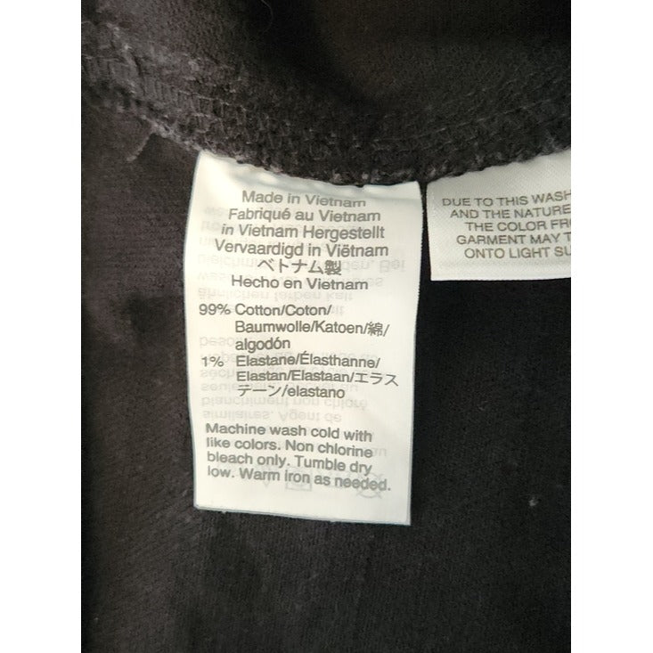 J. Crew Mercantile Black Denim Button Front A-Line Mini Skirt Size 10