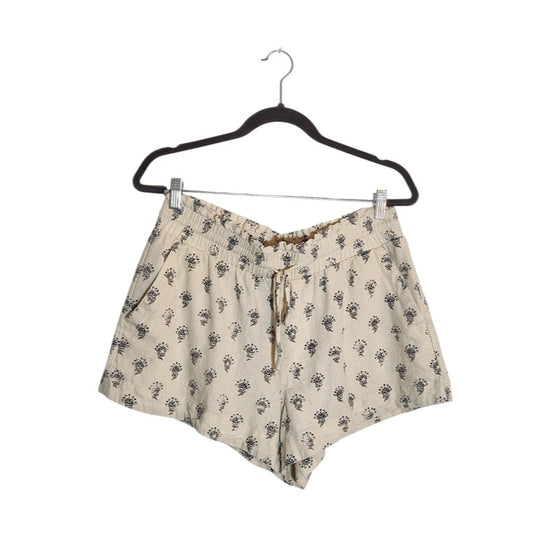 A New Day Womens Cream and Black Boho Print Shorts Size Large
