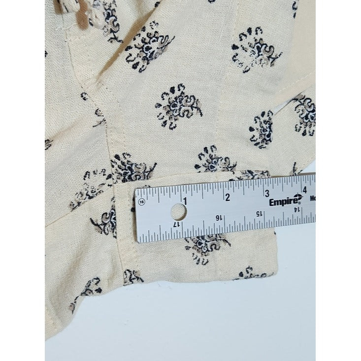 A New Day Womens Cream and Black Boho Print Shorts Size Large