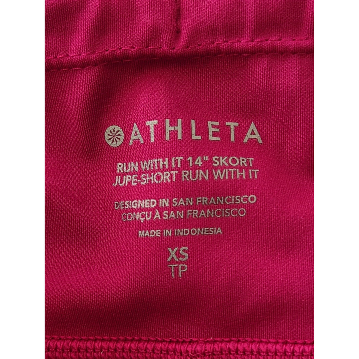 Athleta Magenta Purple Pull-On Athletic Skort Size XS