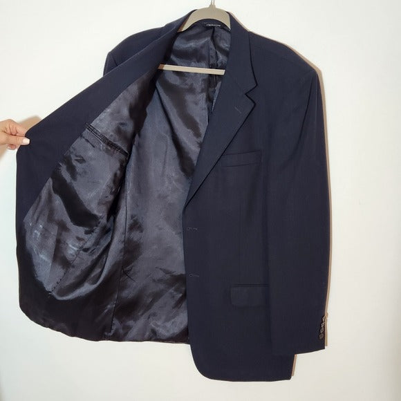 Claiborne Mens Navy Blue Blazer Size 44L