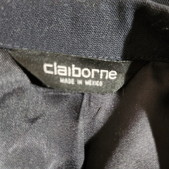 Claiborne Mens Navy Blue Blazer Size 44L