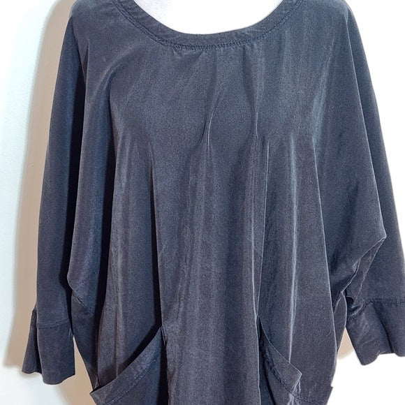 Silence + Noise Black Mini Shift Dress Size Small