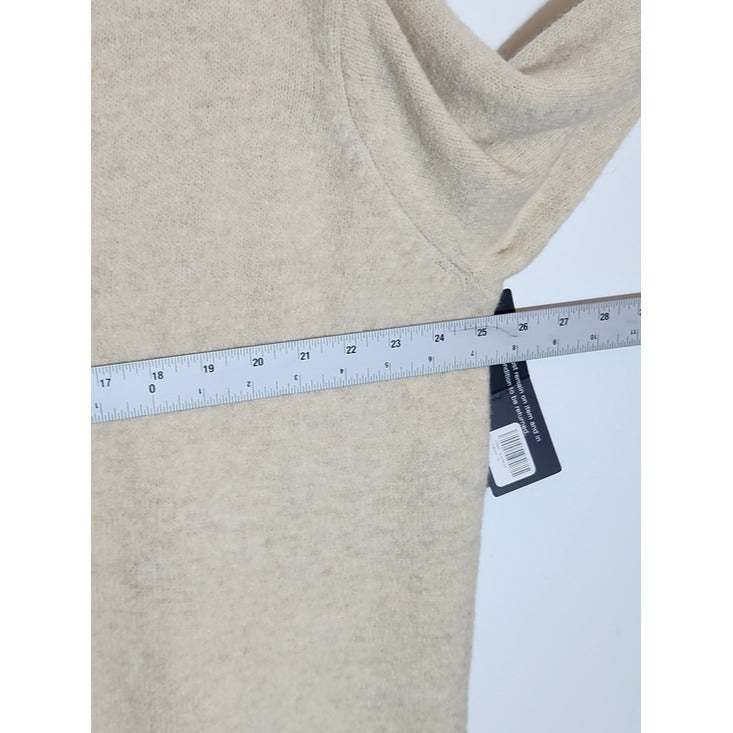 Skies Are Blue Cream Oatmeal V-Neck Sweater Size 1X NWT