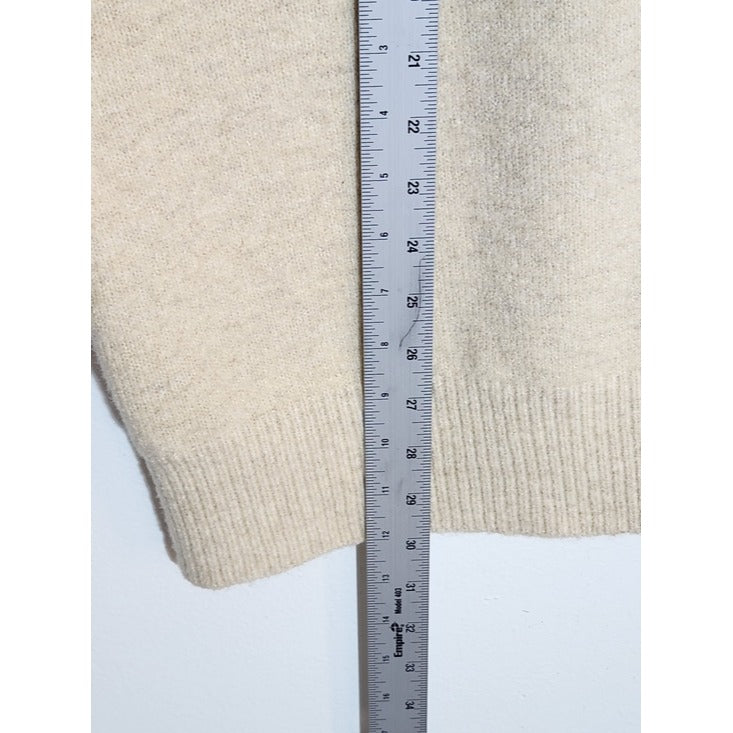 Skies Are Blue Cream Oatmeal V-Neck Sweater Size 1X NWT