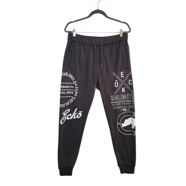 Ecko Unltd. Gray Graphic Jogger Sweatpants Size Medium