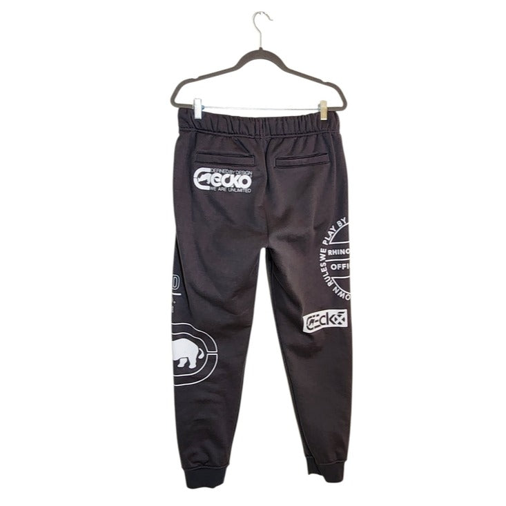 Ecko Unltd. Gray Graphic Jogger Sweatpants Size Medium