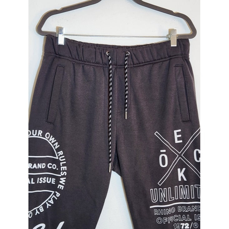 Ecko Unltd. Gray Graphic Jogger Sweatpants Size Medium