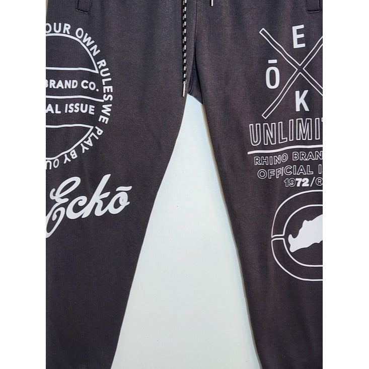 Ecko Unltd. Gray Graphic Jogger Sweatpants Size Medium